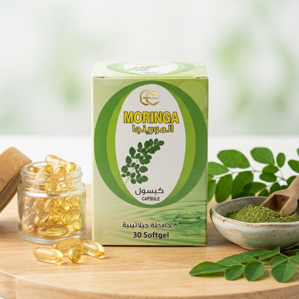 كبسولات المورينجا الجيلاتينية اللينة 30 كبسولة (Moringa Oleifera Softgels).